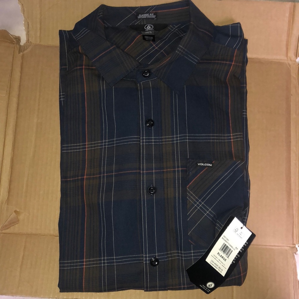 Volcom Bassment flannel l/s XL Blue/Brown